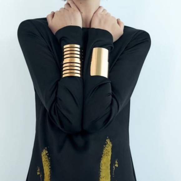 Zara Gold Color Cuffs (2) - Picture 5 of 5